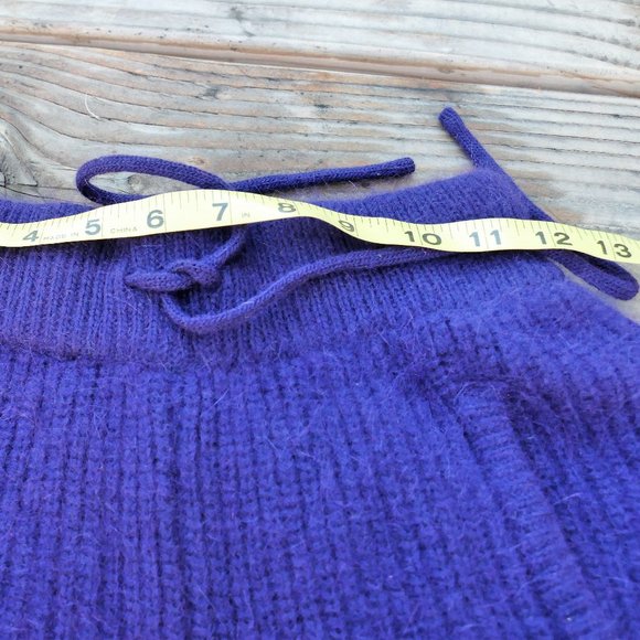 The Style PURPLE Angora Wool Blend Belted Shorts - Picture 9 of 16